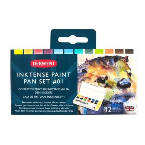 DERWENT - Inktense - Set de Voyage - Boîte de 12 Godets