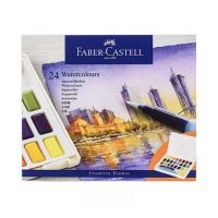 FABER-CASTELL - Creative Studio - Aquarelles en Godets - Boîte de 24