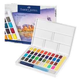 FABER-CASTELL - Creative Studio - Aquarelles en Godets - Boîte de 36