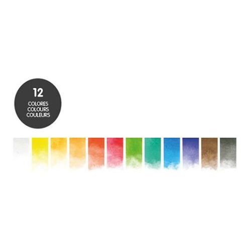 MILAN - Aquarelle - Boîte Métal de 12 Demi-Godets