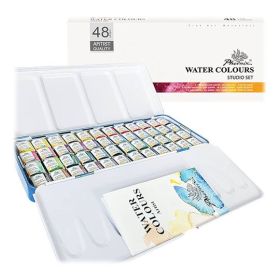 PHOENIX - Fine Watercolour Set - Boîte Métal de 48 Demi-Godets
