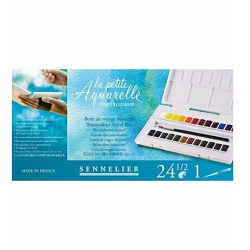 SENNELIER - 'La Petite Aquarelle' - Boîte de Voyage de 24 Demi-Godets