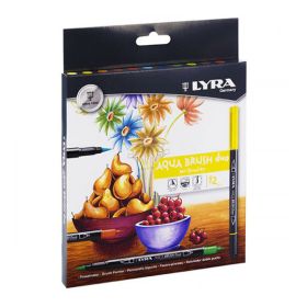 LYRA - Aqua Brush Duo - Feutres-Pinceaux Aquarellables - 12 Couleurs
