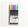 LYRA - Aqua Brush Duo - Feutres-Pinceaux Aquarellables - 6 Couleurs - Pastel