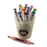 MOLOTOW - AQUA TWIN - Watercolor Markers - 12 Colors - Complete Set