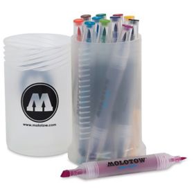 MOLOTOW - AQUA TWIN - Watercolor Markers - 6 Colors - Basic Set