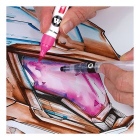 MOLOTOW - Brush Pen Aqua Color - Feutres Aquarellables - 12 Couleurs - Basic 1