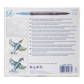 STAEDTLER - Mars Graphic Duo 3001 - Feutres Aquarellables Double Pointe - 18 Couleurs