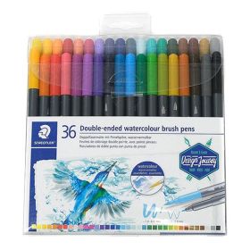 STAEDTLER - Mars Graphic Duo 3001 - Feutres Aquarellables Double Pointe - 36 Couleurs