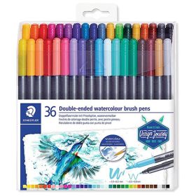 STAEDTLER - Mars Graphic Duo 3001 - Feutres Aquarellables Double Pointe - 36 Couleurs