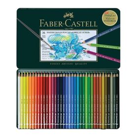 FABER-CASTELL - Albrecht Dürer - Crayons Aquarellables - 36 Couleurs - Boîte Métal