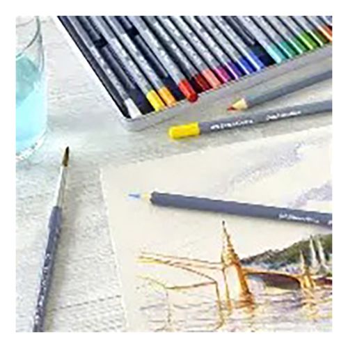 FABER-CASTELL - Goldfaber Aqua - Watercolor Pencils - 12 Colors - Metal Tin