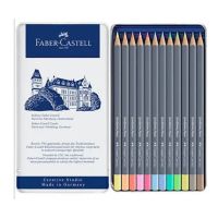 FABER-CASTELL - Goldfaber Aqua - Watercolor Pencils - 12 Pastel Colors - Metal Tin