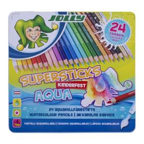 JOLLY - SuperSticks AQUA - Crayons Aquarellables - 24 Couleurs