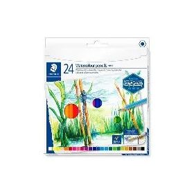 STAEDTLER - Crayons Aquarellables 146 10C - 24 Couleurs - Boîte Métal