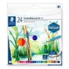 STAEDTLER - Crayons Aquarellables 146 10C - 24 Couleurs - Boîte Métal