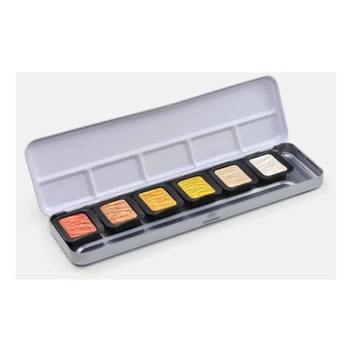 FINETEC - Pearlescent Watercolour - Essential - Metal Tin of 6 Colours