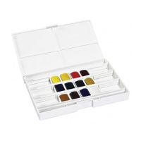 LEFRANC & BOURGEOIS - Fine Watercolour - Plastic Box of 12 Half Pans