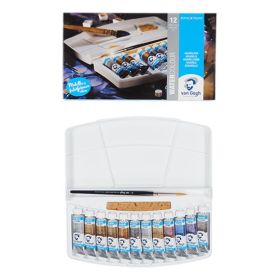 VAN GOGH - Aquarelle - Métalliques et Interférence - Coffret de 12 Tubes de 10ml