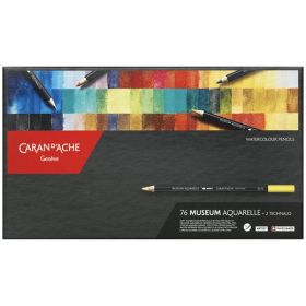 CARAN D'ACHE - Museum Aquarelle - Watercolor Pencils - 76 Colors - Complete Set