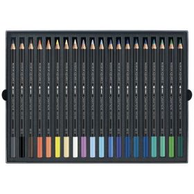 CARAN D'ACHE - Museum Aquarelle - Crayons Aquarellables - 20 Couleurs - Coffret Marine