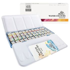 PHOENIX - Fine Watercolour Set - Boîte Métal de 48 Demi-Godets