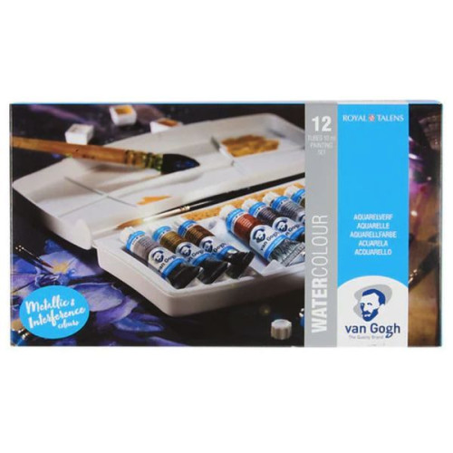 VAN GOGH - Aquarelle - Métalliques et Interférence - Coffret de 12 Tubes de 10ml