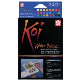 SAKURA - KOI - Aquarelle - Sketch Box - 24 Demi-Godets
