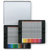 STAEDTLER - Karat Aquarell 125 - Crayons Aquarellables - 36 Couleurs - Boîte Métal