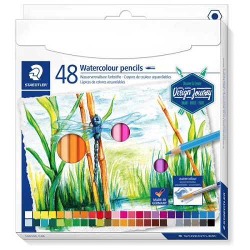 STAEDTLER - Crayons Aquarellables 146 10C - 48 Couleurs - Étui Carton