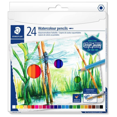 STAEDTLER - Watercolor Pencils 146 10C - 24 Colors - Cardboard Box