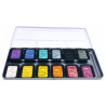 FINETEC - Pearlescent Watercolour - Rainbow - Metal Tin of 12 Colours