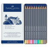 FABER-CASTELL - Goldfaber Aqua - Watercolour Pencils - 12 Pastel Colours - Metal Tin