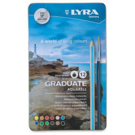 LYRA - Graduate Aquarell - Watercolor Pencils - 12 Colors - Metal Box