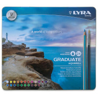 LYRA - Graduate Aquarell - Watercolor Pencils - 24 Colors - Metal Box
