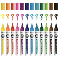 MOLOTOW - Brush Pen Aqua Color - Watercolor Brush Pens - 12 Colors - Basic 1