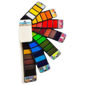 ROYMART - Set Aquarelle - Professionnel - Éventail - 33 Couleurs