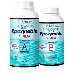 RESIN-PRO - EpoxyTable 5 Five - Résine Époxy Coulées jusqu'à 5 cm - 1.55kg