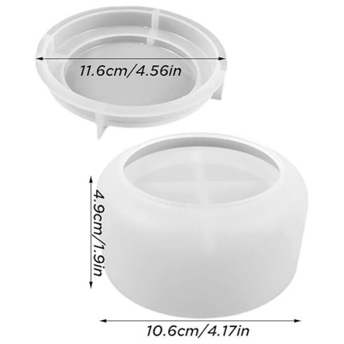 RESIN-PRO - Silicone Mold - Pot Avec Couvercle - 5.1x10.8