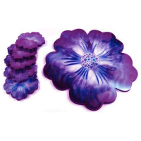 RESIN-PRO - Moule Silicone - Set Plateau Fleurs + 3 Dessous de Verre