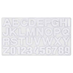 RESIN-PRO - Moule Silicone Transparent - Lettres et Nombres - 36x19.4x1.3