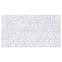 RESIN-PRO - Silicone Mold Transparent - Lettres et Nombres - 36x19.4x1.3