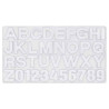 RESIN-PRO - Moule Silicone Transparent - Lettres et Nombres - 36x19.4x1.3