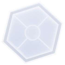 JESMONITE - Silicone Mould - Hexagonal Coaster - 11,5x10cm