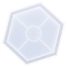 JESMONITE - Moule en Silicone - Dessous de Verre Hexagonal - 11,5x10cm
