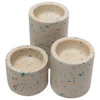 JESMONITE - Moule en Silicone - Porte-Bougies Cylindriques (3 pièces) - Ø5,6cm