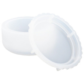 JESMONITE - Silicone Mould - Smooth Low Pot with Lid - Ø10,8x5,3cm