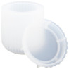 JESMONITE - Silicone Mould - Ribbed Tall Pot with Lid - Ø7,8x8cm