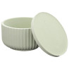 JESMONITE - Silicone Mould - Ribbed Low Pot with Lid - Ø10,8x5,8cm