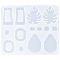 RESLIN - Silicone Mould - Earrings Leaf - 13,7x11,8x0,8cm